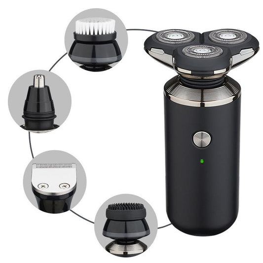 JMT-284042 Rechargeable Lithium Shaver with 3 Rotating Blades and Waterproof Design