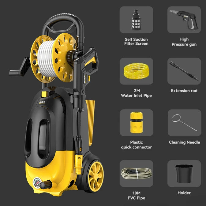 JMT-284106 Electric High-Pressure Washer Machine 2000W 15MPa Portable Car Cleaning System