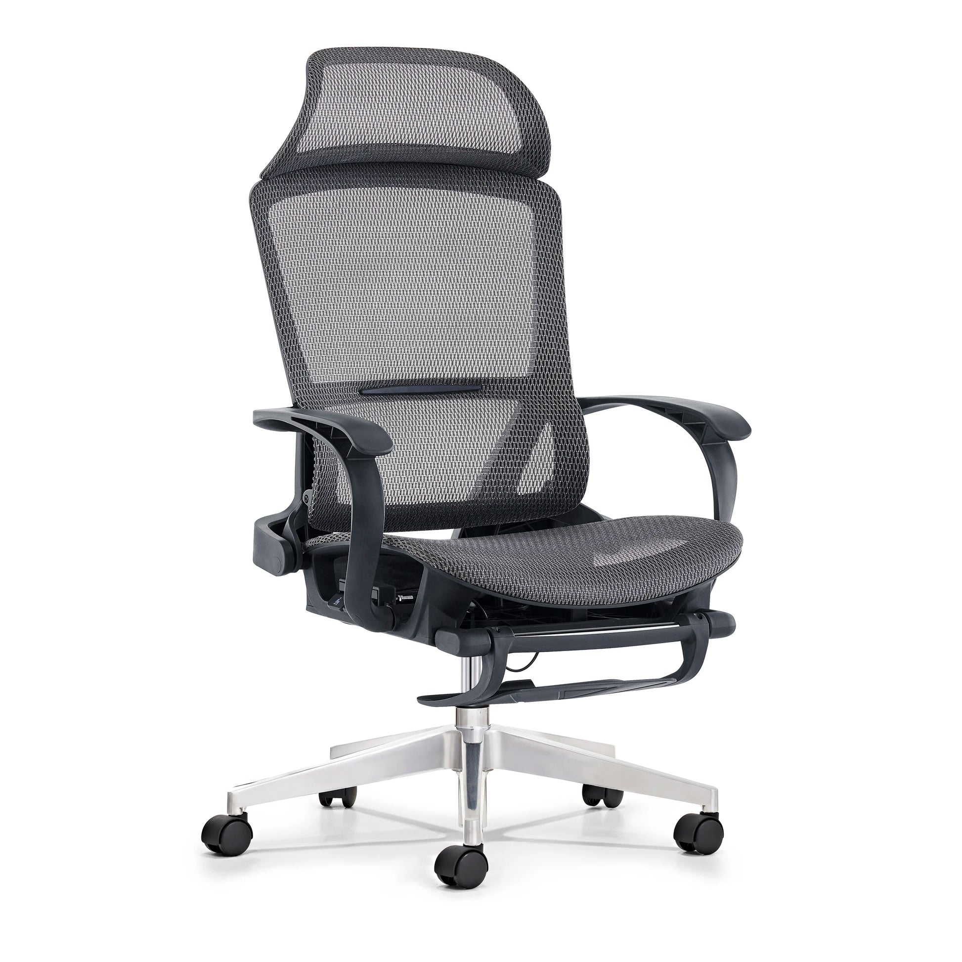 JMT-284234 Ergonomic Mesh Office Chair with Footrest and Fixed Armrests for Comfortable Workspaces