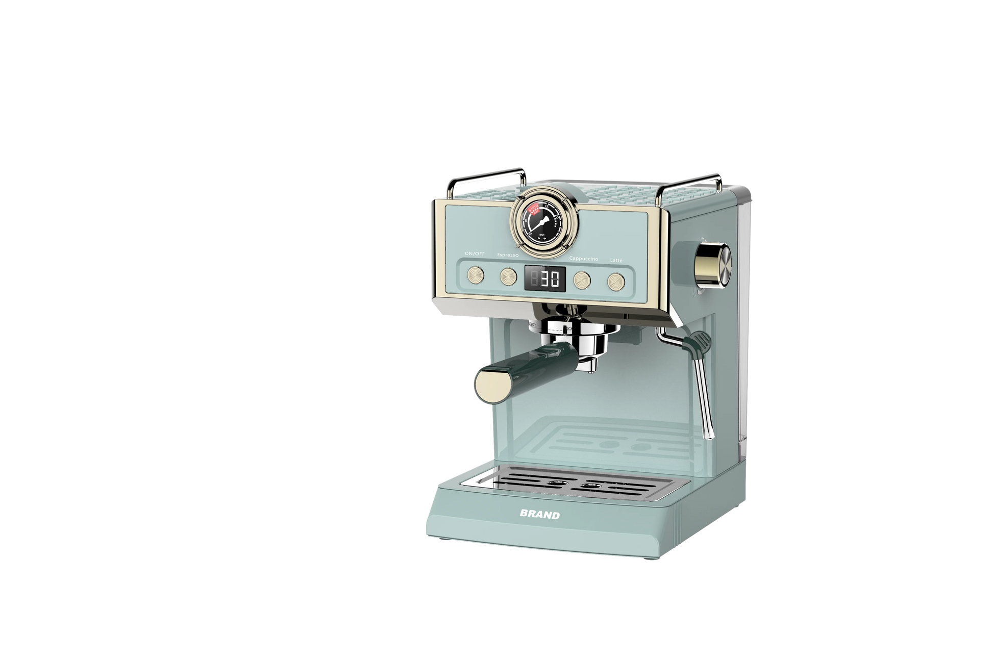 JMT-284618 20 Bar Electric Espresso Coffee Maker with Pressure Meter Display and Professional ULKA Pump