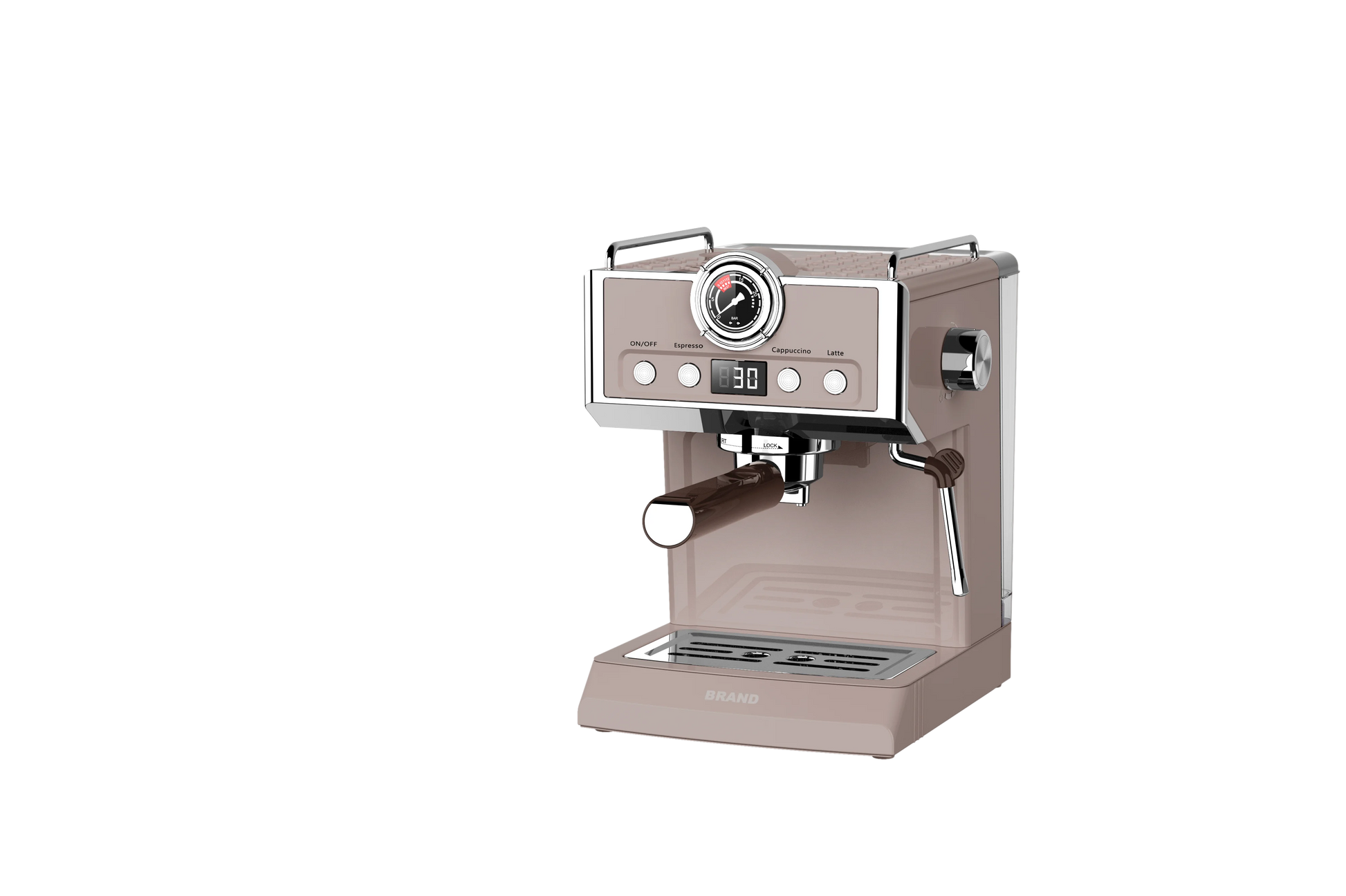 JMT-284618 20 Bar Electric Espresso Coffee Maker with Pressure Meter Display and Professional ULKA Pump