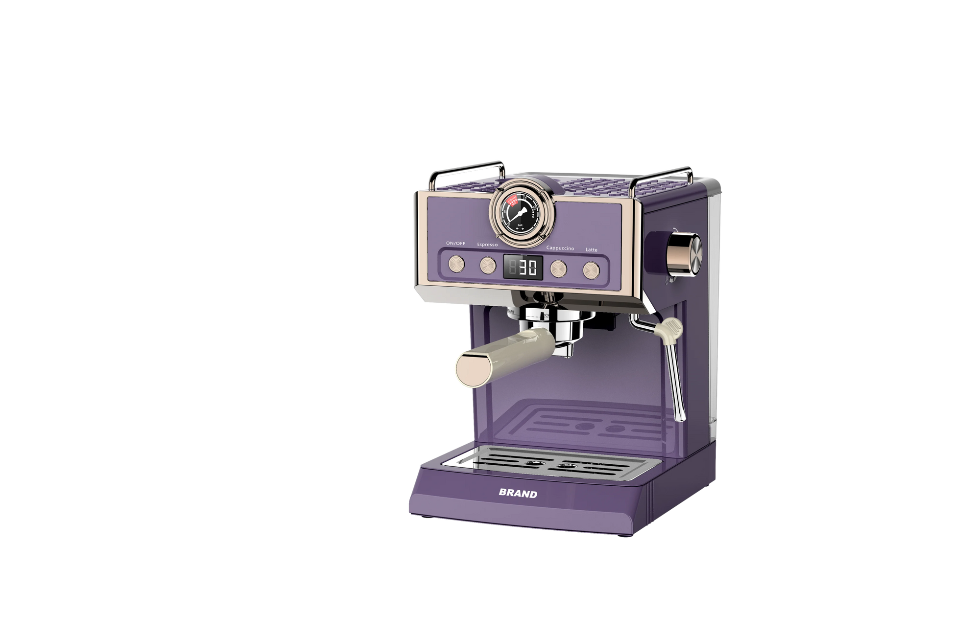 JMT-284618 20 Bar Electric Espresso Coffee Maker with Pressure Meter Display and Professional ULKA Pump