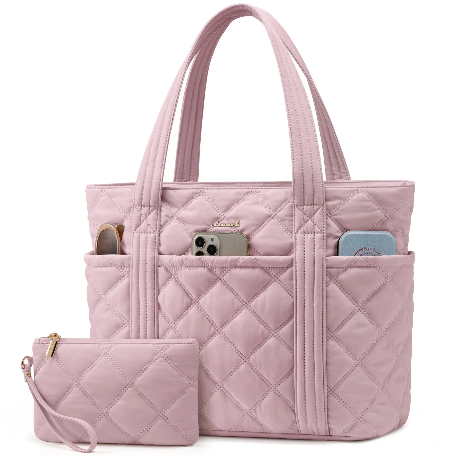 JMT-284618 Puffer Tote Bag for Travel, Work, Gym, and Nursing with Large Capacity for Laptops and Essentials