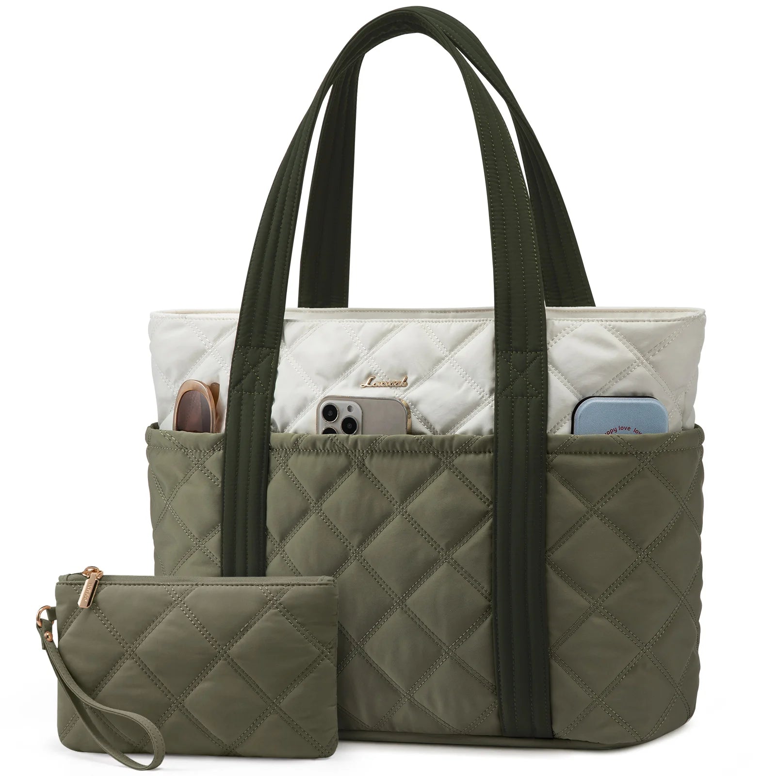 JMT-284618 Puffer Tote Bag for Travel, Work, Gym, and Nursing with Large Capacity for Laptops and Essentials