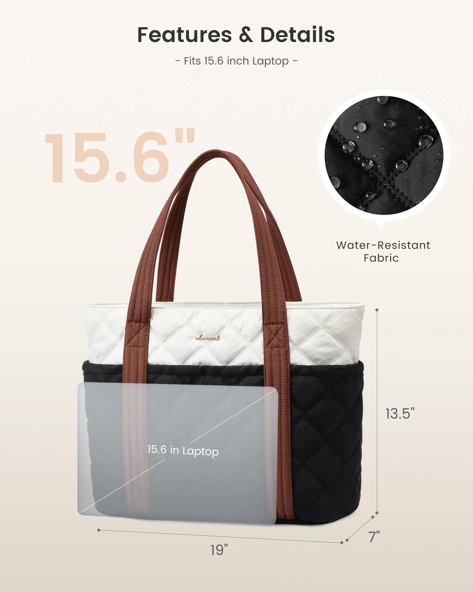 JMT-284618 Puffer Tote Bag for Travel, Work, Gym, and Nursing with Large Capacity for Laptops and Essentials
