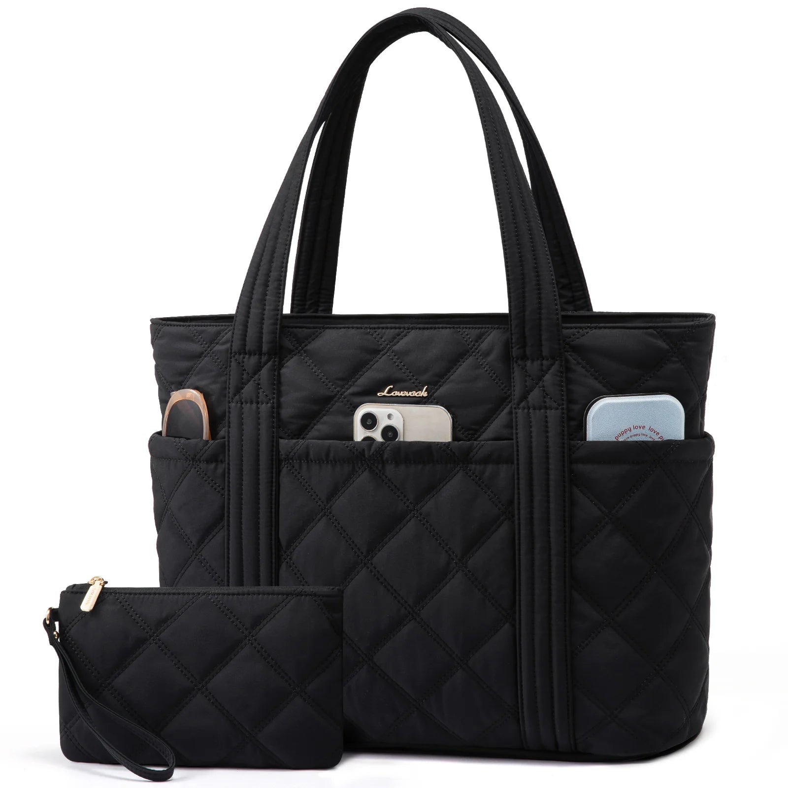 JMT-284618 Puffer Tote Bag for Travel, Work, Gym, and Nursing with Large Capacity for Laptops and Essentials