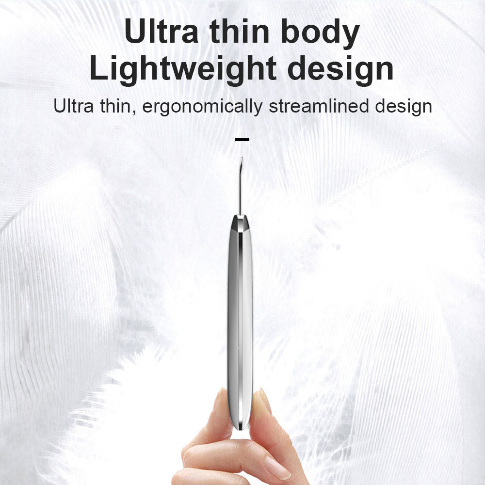 JMT-284938 Ultrasonic Skin Scrubber Face Spatula for Deep Cleaning and Lifting, Handheld Mini Facial Tool with USB Charging