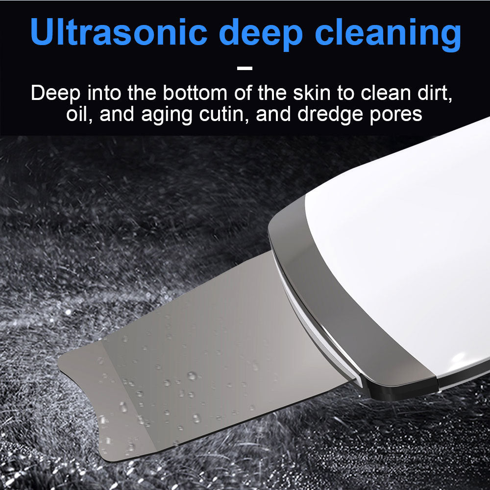 JMT-284938 Ultrasonic Skin Scrubber Face Spatula for Deep Cleaning and Lifting, Handheld Mini Facial Tool with USB Charging