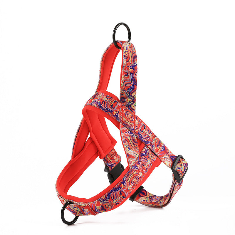 JMT-285130 Adjustable Nylon Dog Vest Harness with Hand-Held Rope Attachment - Multiple Colors Available