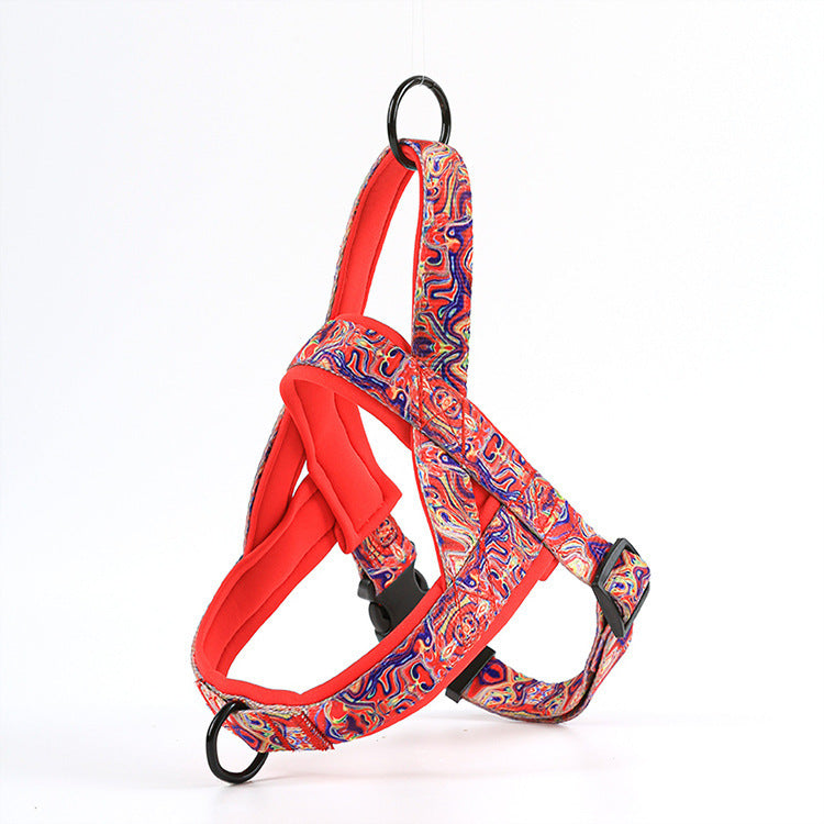 JMT-285130 Adjustable Nylon Dog Vest Harness with Hand-Held Rope Attachment - Multiple Colors Available