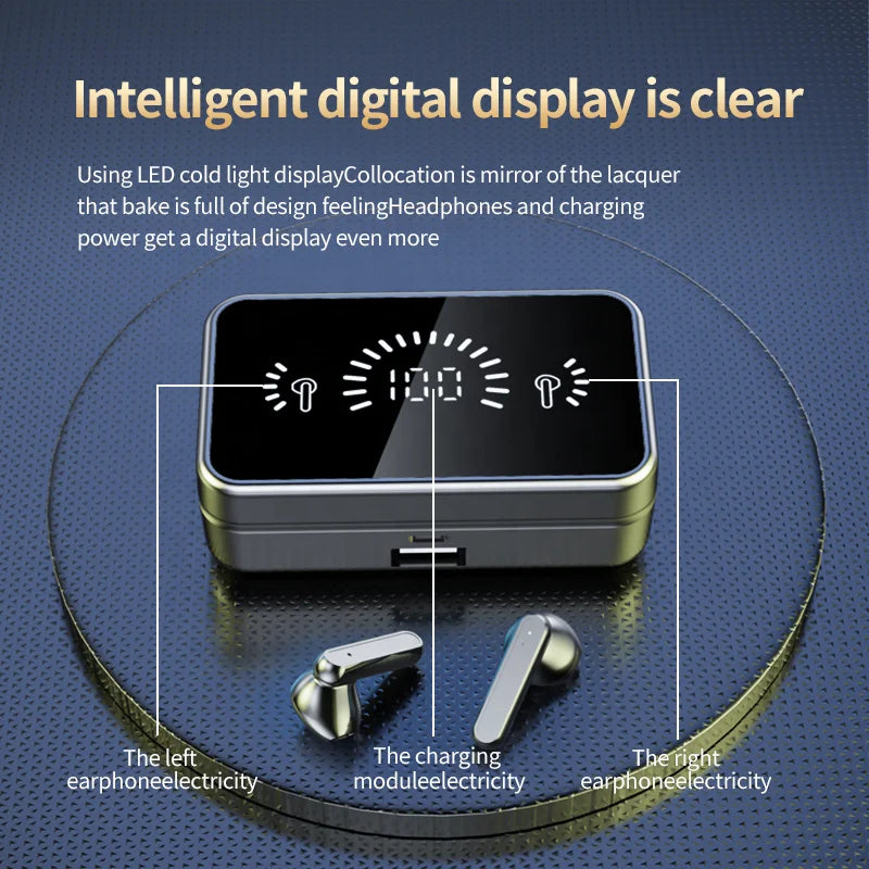 JMT-285130 True Wireless Waterproof Earbuds with Noise Cancellation and LCD Display
