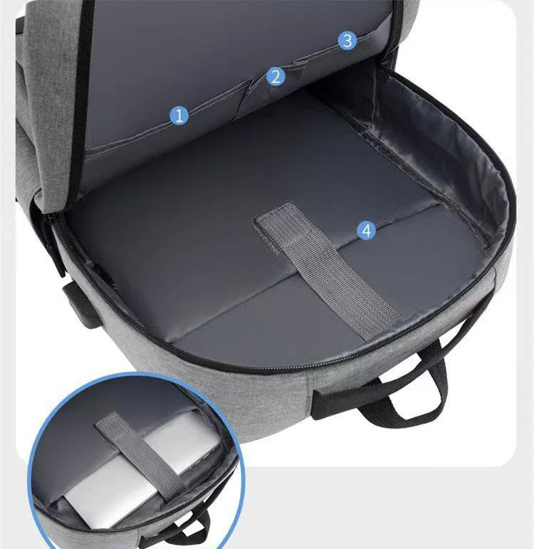 JMT-285130 Waterproof High Capacity Laptop Backpack with USB Charging Port and Reflective Strips