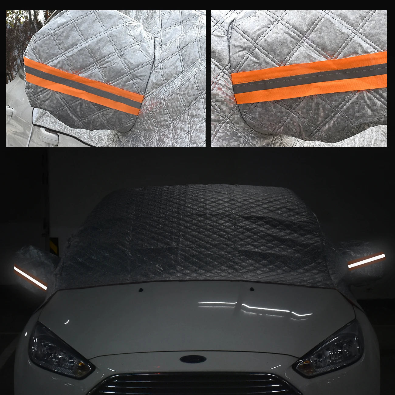 JMT-285578 Snow Windshield Cover and Sunshade for Vehicles - Protects Against Snow, Ice, and Sun Damage