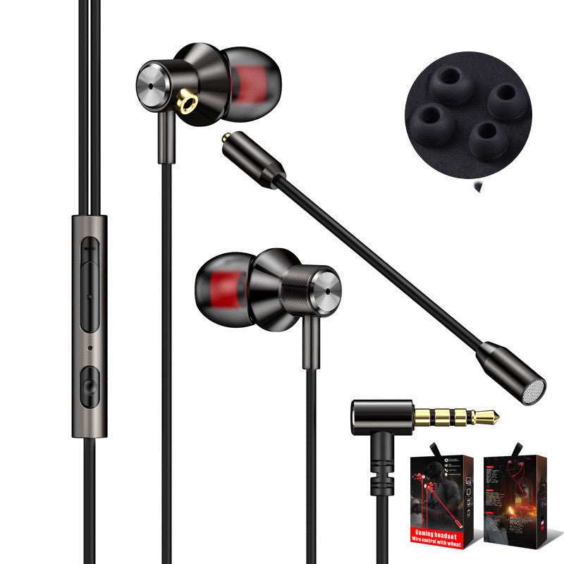 JMT-285770 Double Wheat Wired In-Ear Earbud Headset with Microphone – Rose Gold, Red, Gun Black Options