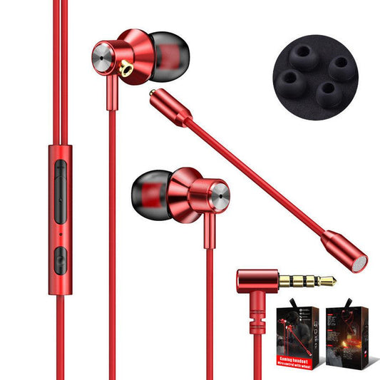 JMT-285770 Double Wheat Wired In-Ear Earbud Headset with Microphone – Rose Gold, Red, Gun Black Options
