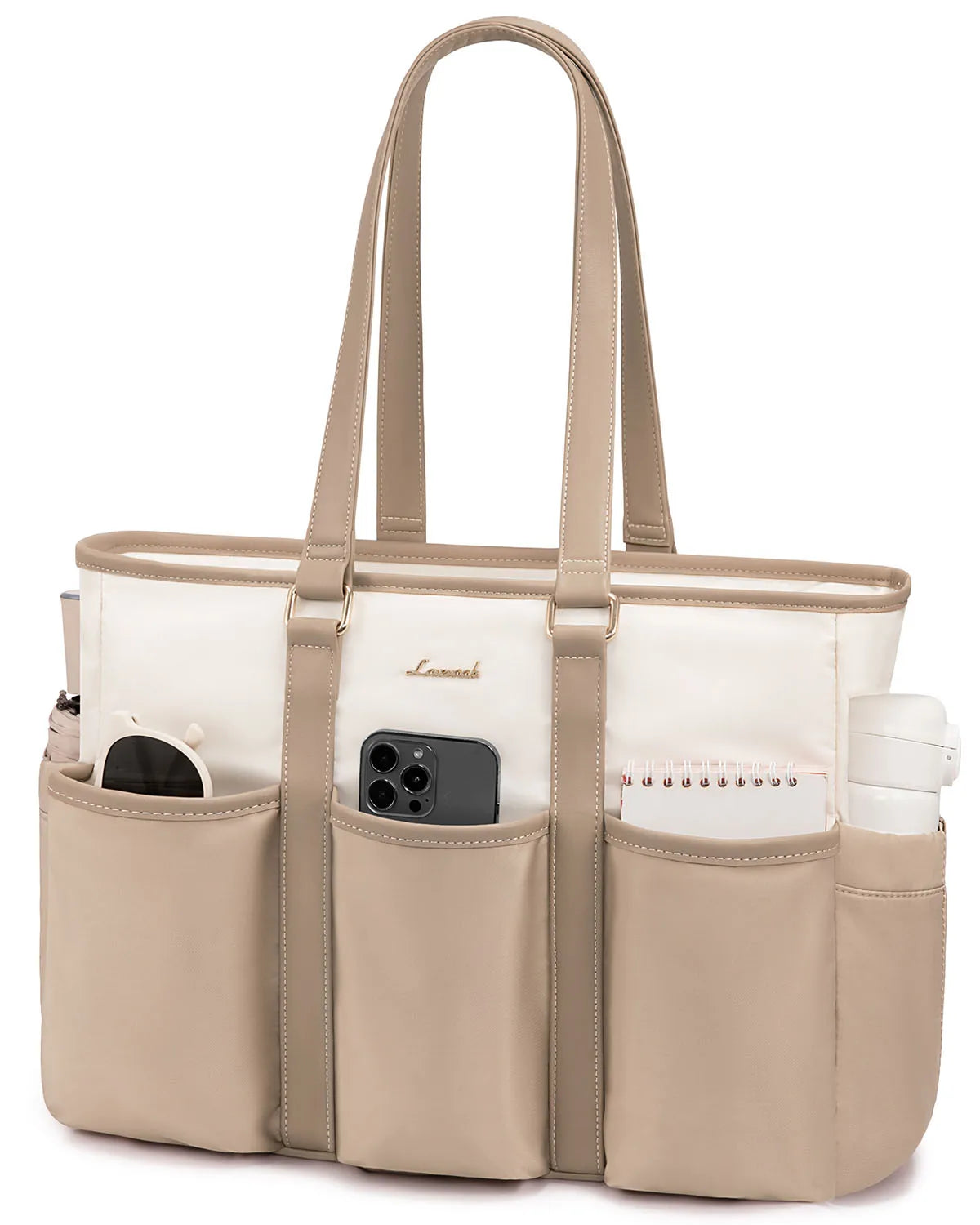 JMT-285770 Multi-Pockets Waterproof Large Laptop Tote Bag for Work, Travel, and College