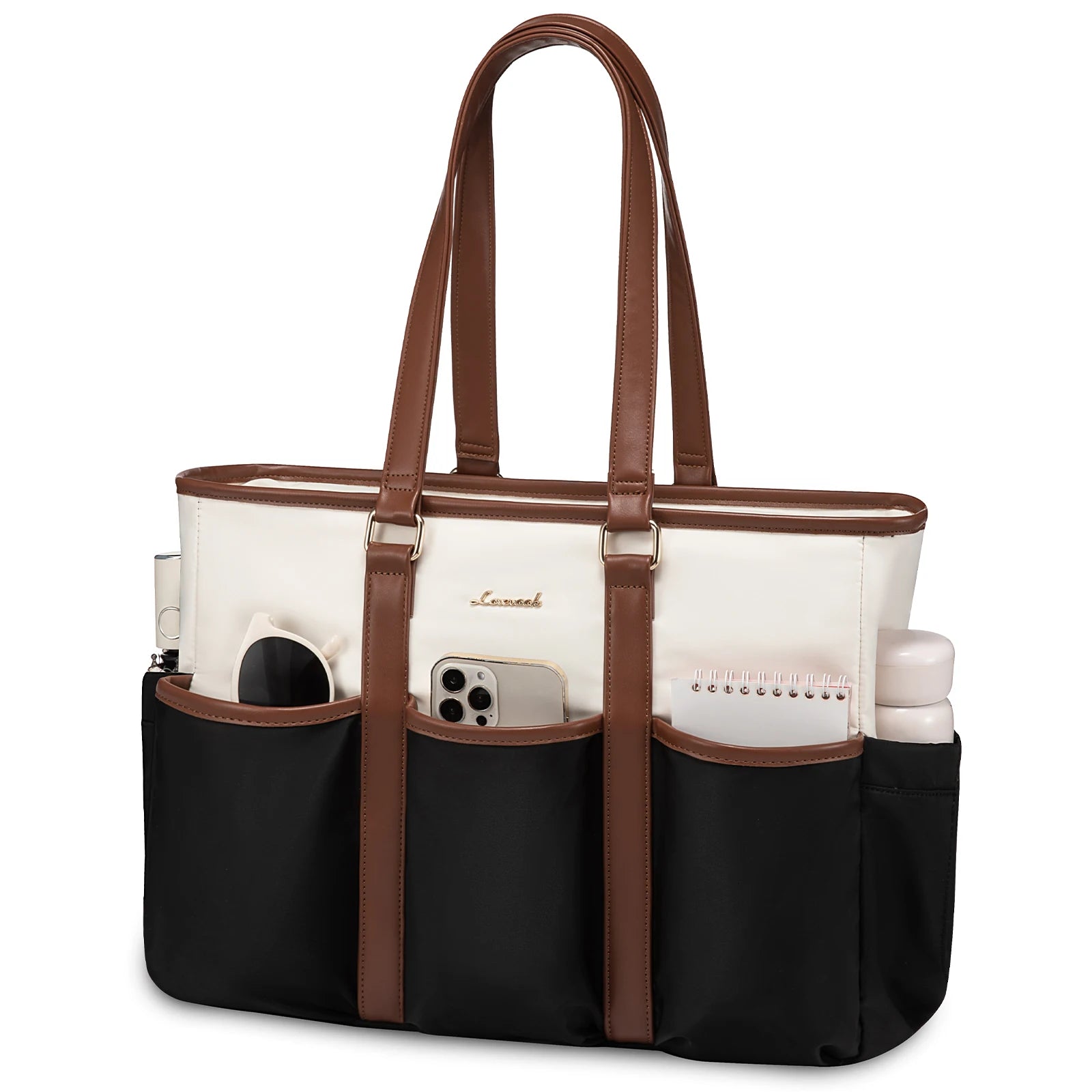 JMT-285770 Multi-Pockets Waterproof Large Laptop Tote Bag for Work, Travel, and College