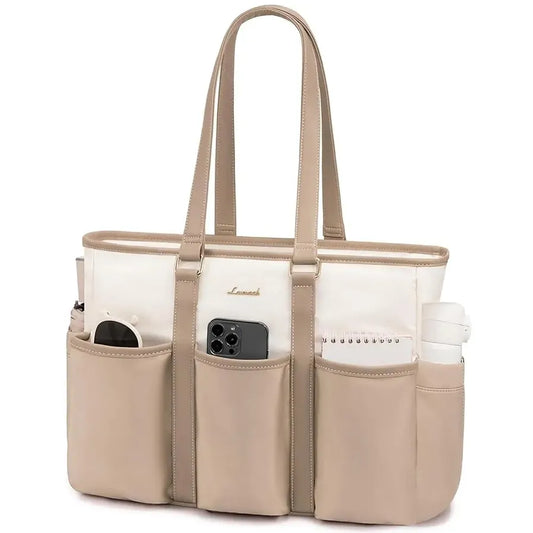 JMT-285770 Multi-Pockets Waterproof Large Laptop Tote Bag for Work, Travel, and College