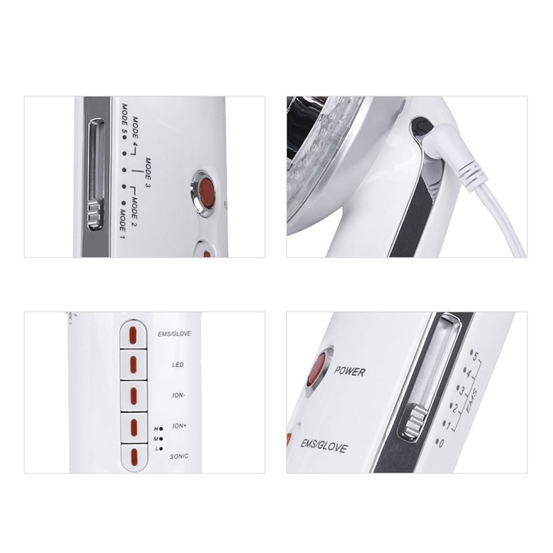 JMT-286090 Six-in-One LED Ultrasonic Beauty Device for Skin Care and Rejuvenation