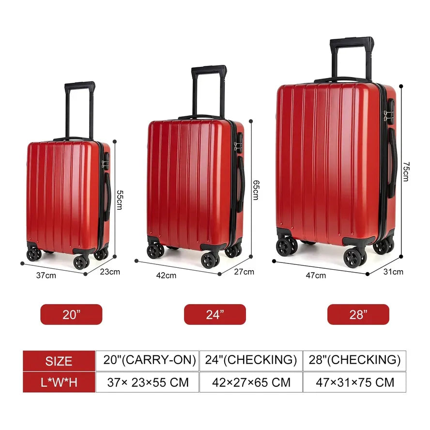 JMT-286666 Stylish Customisable Hard Shell Carry-on Luggage | 20", 24", and 28" Sizes