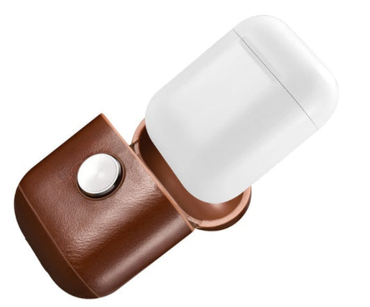 JMT-286922 Leather Protective Sleeve for Wireless Earphones – Shockproof and Fall-Proof Design, Compatible with iPhone Models