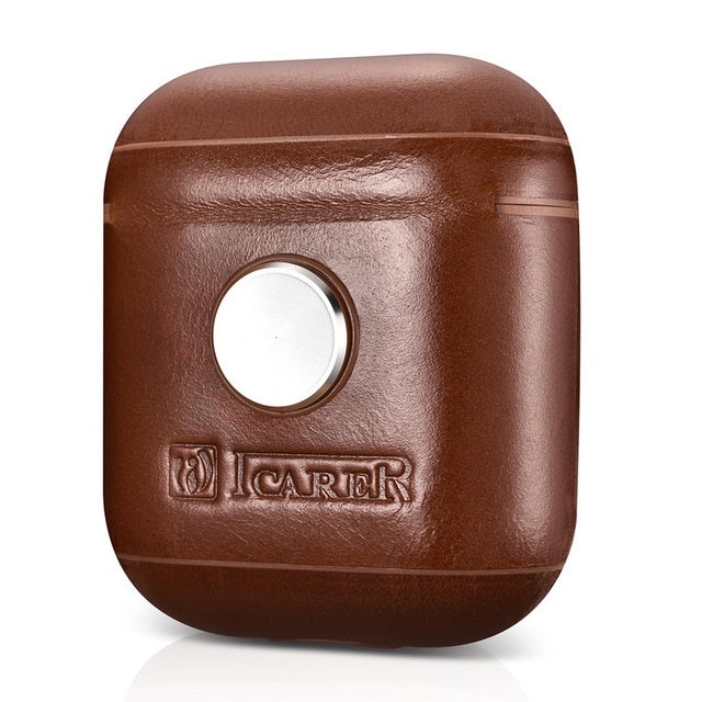 JMT-286922 Leather Protective Sleeve for Wireless Earphones – Shockproof and Fall-Proof Design, Compatible with iPhone Models