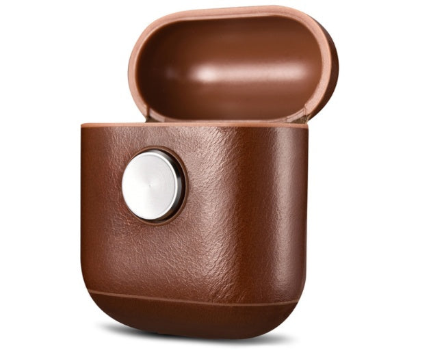 JMT-286922 Leather Protective Sleeve for Wireless Earphones – Shockproof and Fall-Proof Design, Compatible with iPhone Models