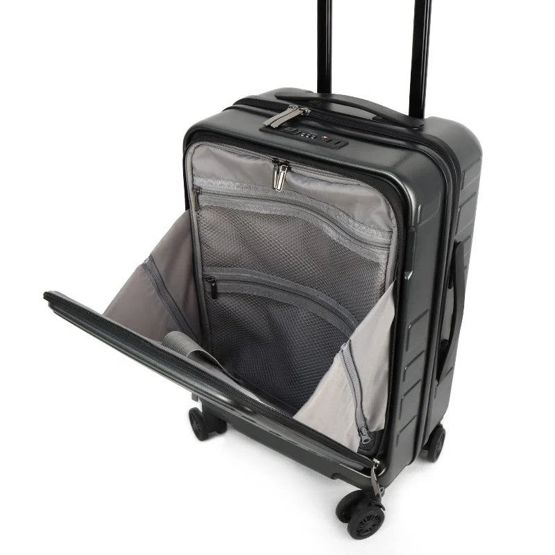 JMT-286986 20-Inch ABS PC Cabin Travel Trolley Case with Laptop Compartment