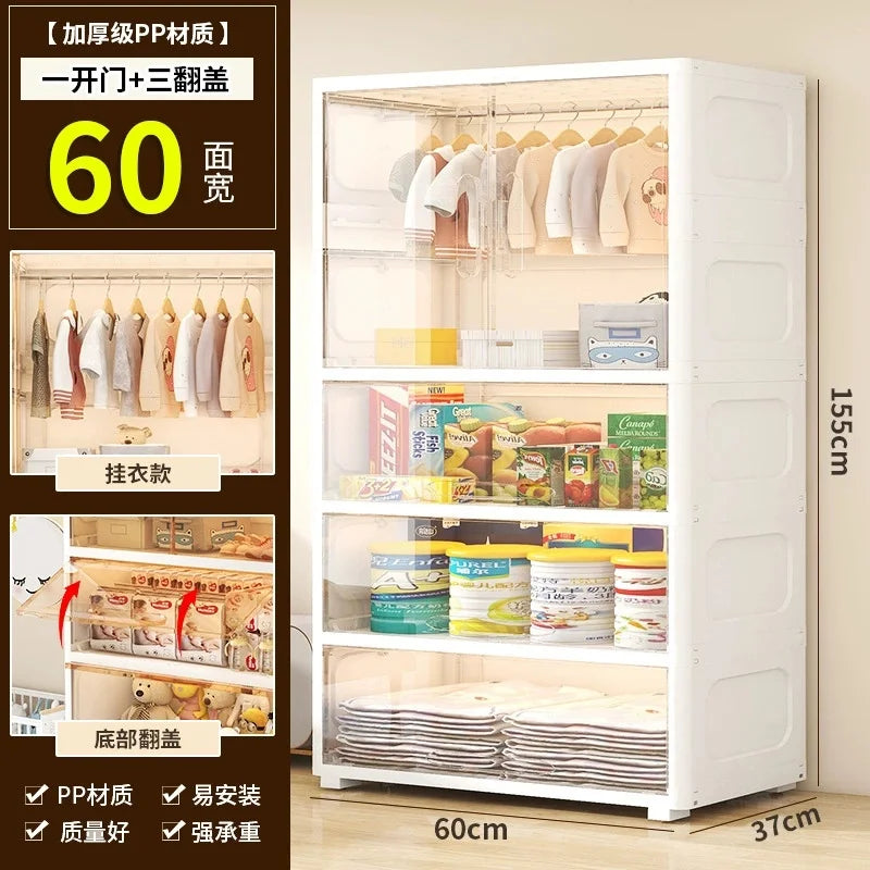 JMT-287050 Rolling Trolley Storage Cabinet with Wheels for Living Room, Bathroom, and Kitchen Organization