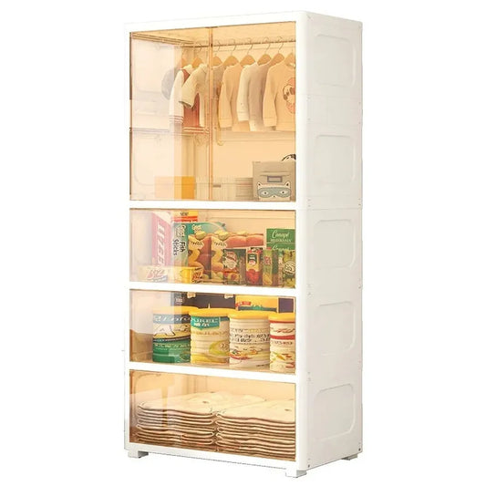 JMT-287050 Rolling Trolley Storage Cabinet with Wheels for Living Room, Bathroom, and Kitchen Organization