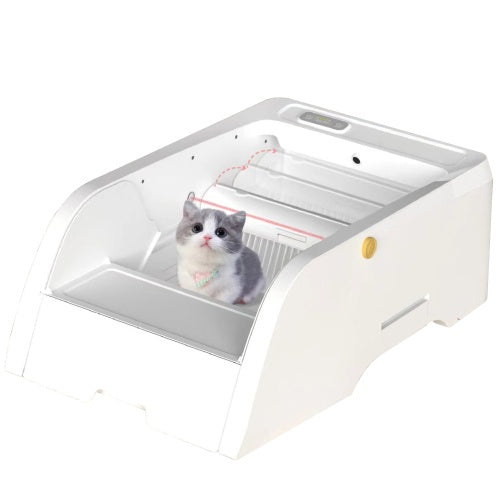 JMT-287114 Smart Litter Box with Wide Opening and Automatic Cleaning Feature for Cats