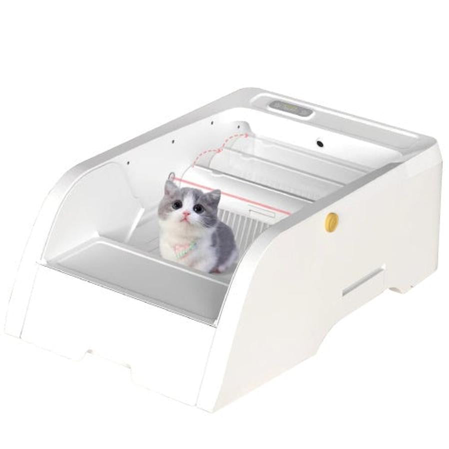 JMT-287114 Smart Litter Box with Wide Opening and Automatic Cleaning Feature for Cats