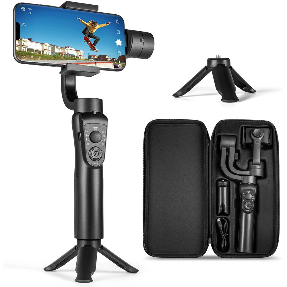 JMT-287114 Three-Axis Handheld Gimbal Stabilizer for Mobile Phones, Lightweight Design with Long Battery Life