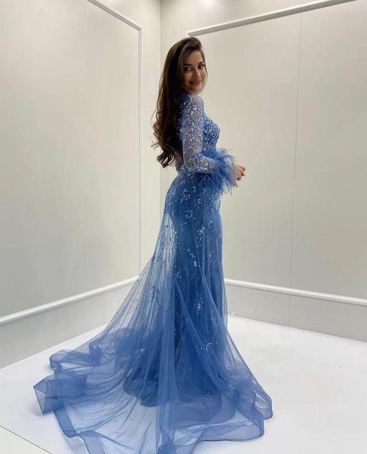 JMT-287178 Blue Elegance Dress for Ladies - Model SH0194