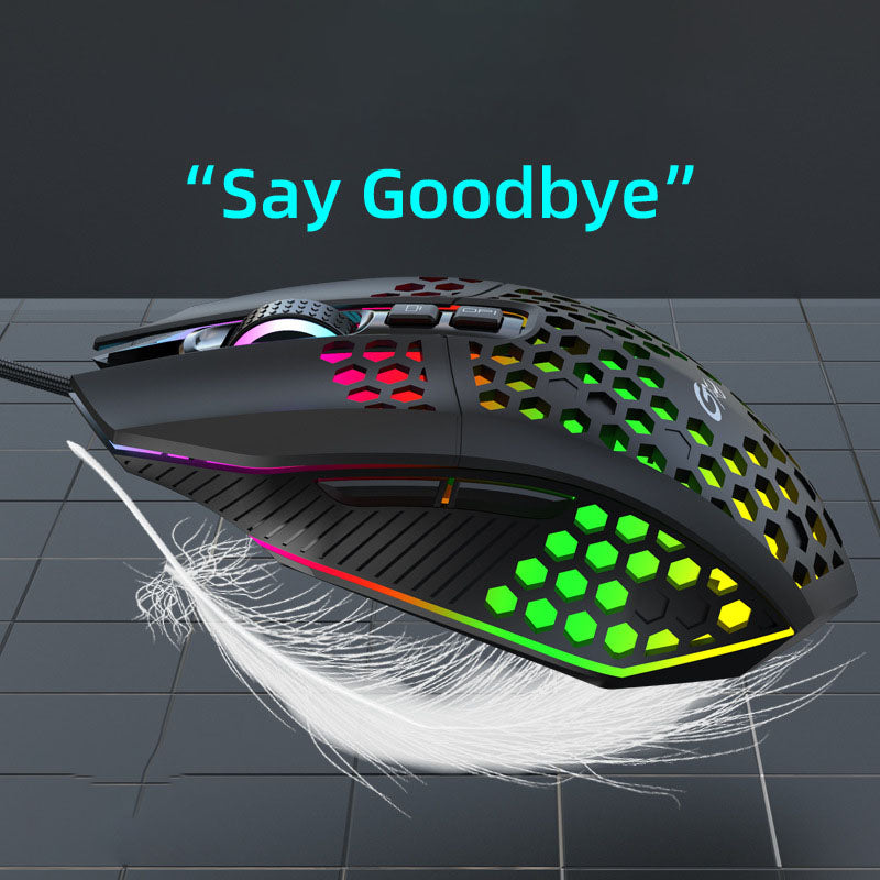 JMT-287178 Luminous Wired Gaming Mouse with 8000 DPI for Desktop and Laptop Use
