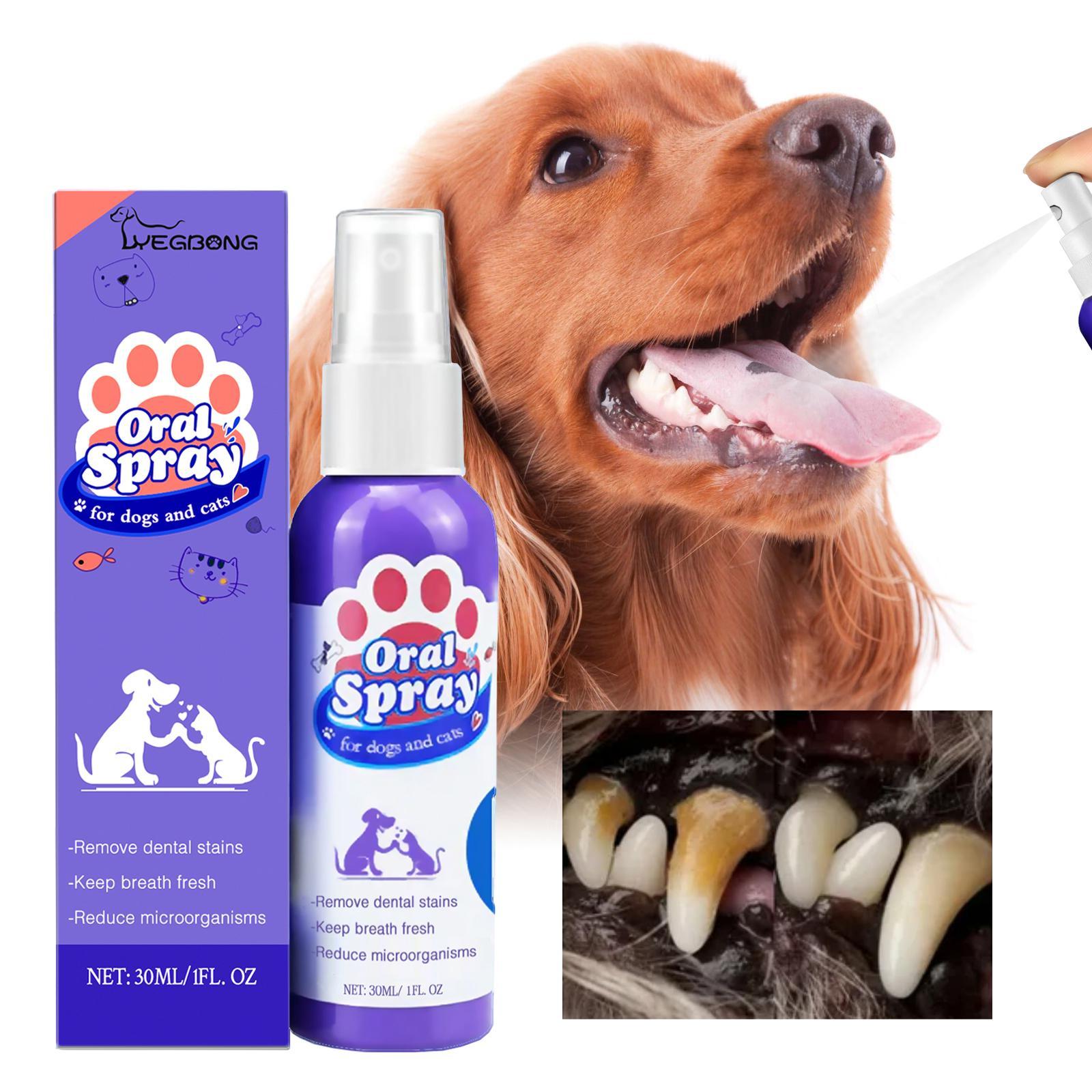 JMT-287178 Pet Oral Cleaning Spray for Cats and Dogs - Freshens Breath, Fights Plaque and Gum Disease
