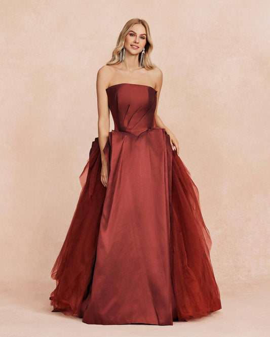 JMT-287498 Elegant Brown Evening Dress for Women, Style SH0019