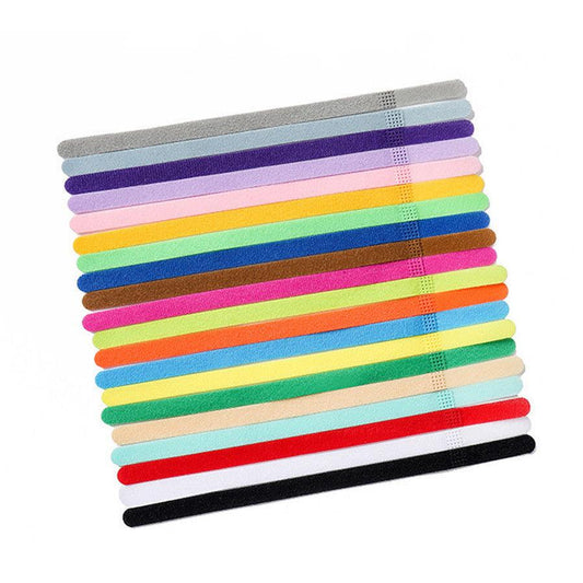JMT-287754 20 Pack of Polyester ID Bands for Newborn Pet Identification Collars - Assorted Colors