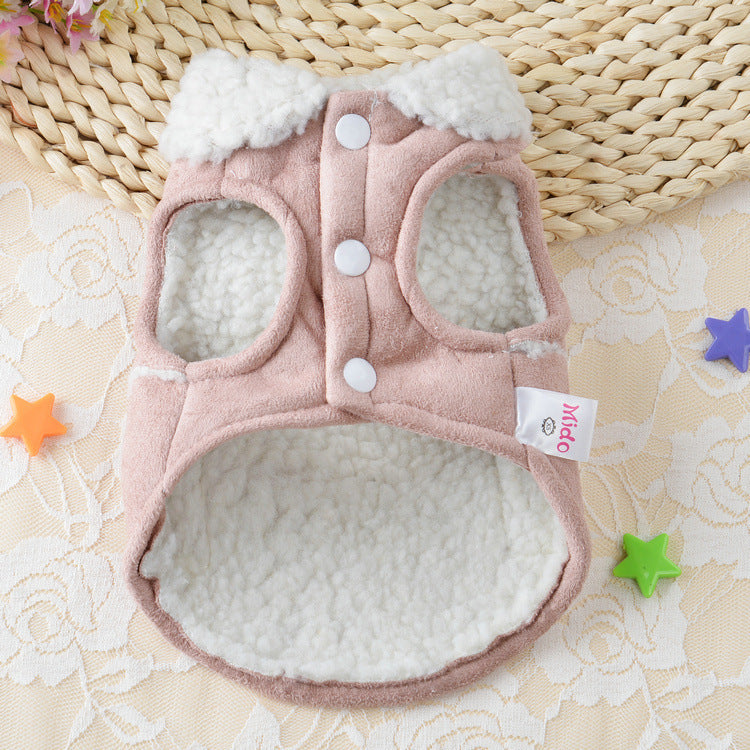 JMT-287882 Lamb Velvet Teddy Dog Costume for Stylish Pets