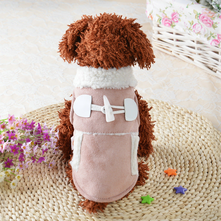 JMT-287882 Lamb Velvet Teddy Dog Costume for Stylish Pets