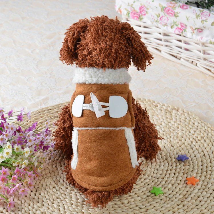 JMT-287882 Lamb Velvet Teddy Dog Costume for Stylish Pets