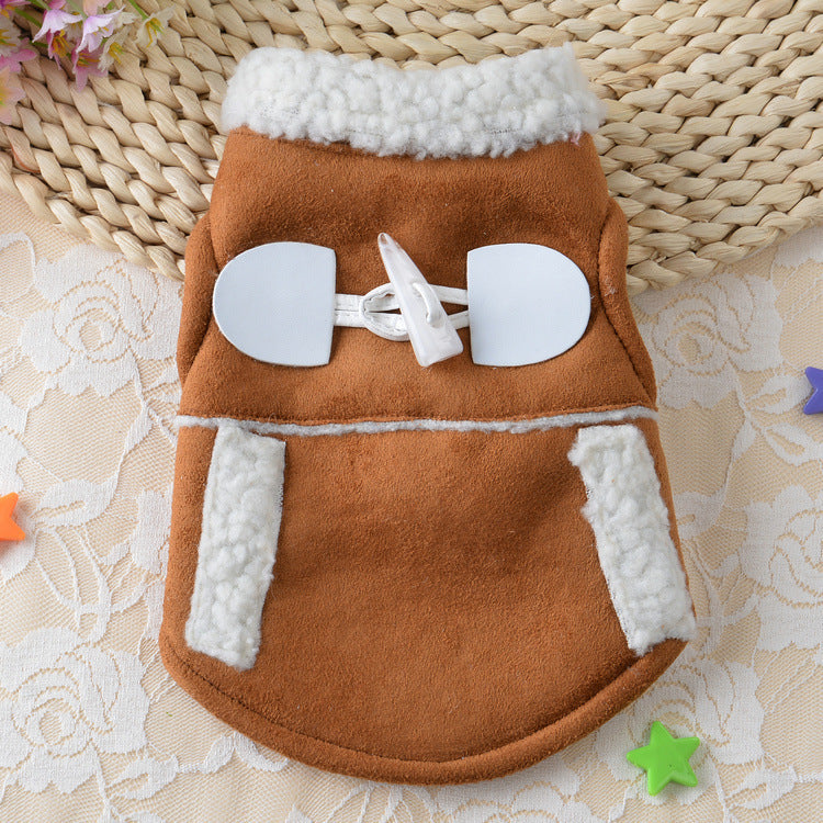 JMT-287882 Lamb Velvet Teddy Dog Costume for Stylish Pets