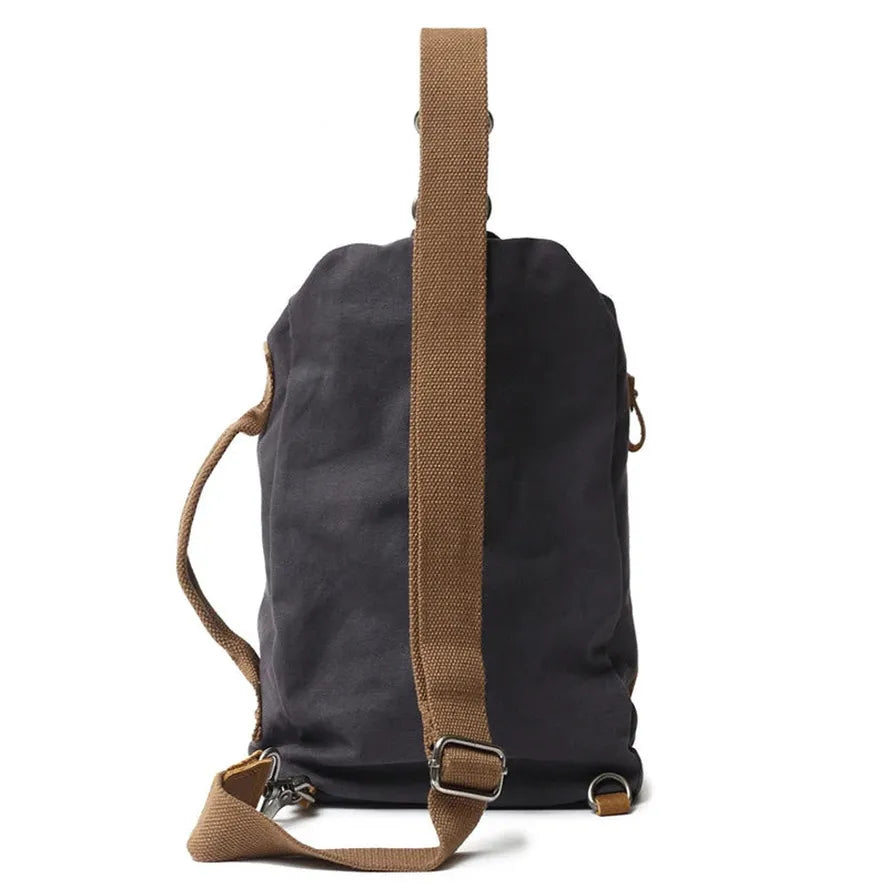 JMT-288138 Retro Canvas Crossbody Shoulder Bag for Men, Casual Outdoor Chest Bag