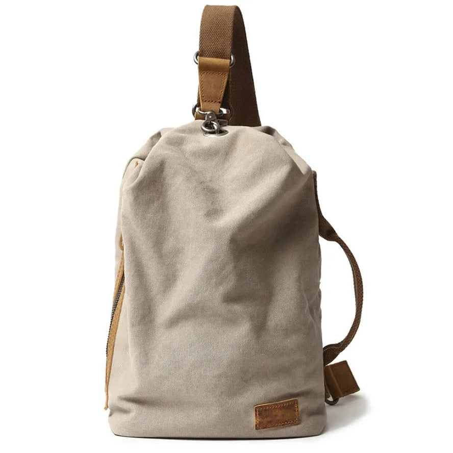 JMT-288138 Retro Canvas Crossbody Shoulder Bag for Men, Casual Outdoor Chest Bag