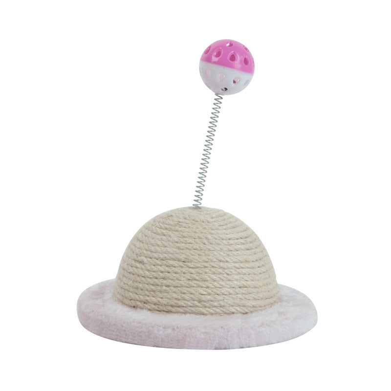 JMT-288266 Sisal Cat Claw Ball - Durable 12cm Round Scratching Toy with Plush and Foam Elements
