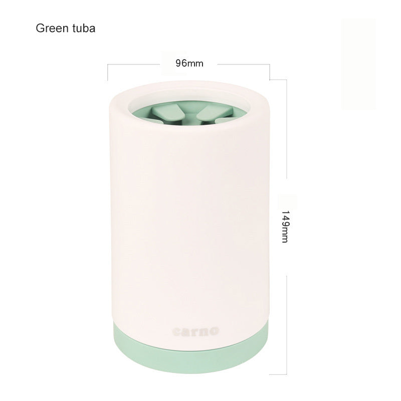 JMT-288330 Pet Foot Washing Cup - Plastic Cleaner for Small and Large Dogs in Green, Pink, and Gray