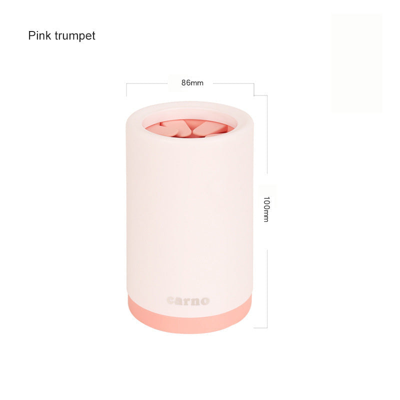 JMT-288330 Pet Foot Washing Cup - Plastic Cleaner for Small and Large Dogs in Green, Pink, and Gray