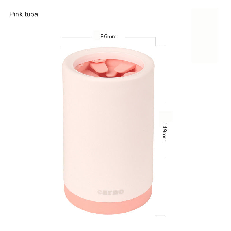 JMT-288330 Pet Foot Washing Cup - Plastic Cleaner for Small and Large Dogs in Green, Pink, and Gray