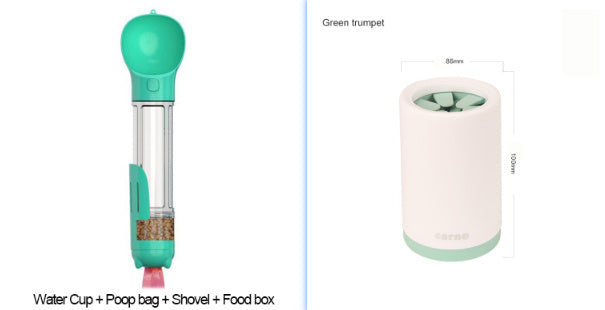 JMT-288330 Pet Foot Washing Cup - Plastic Cleaner for Small and Large Dogs in Green, Pink, and Gray