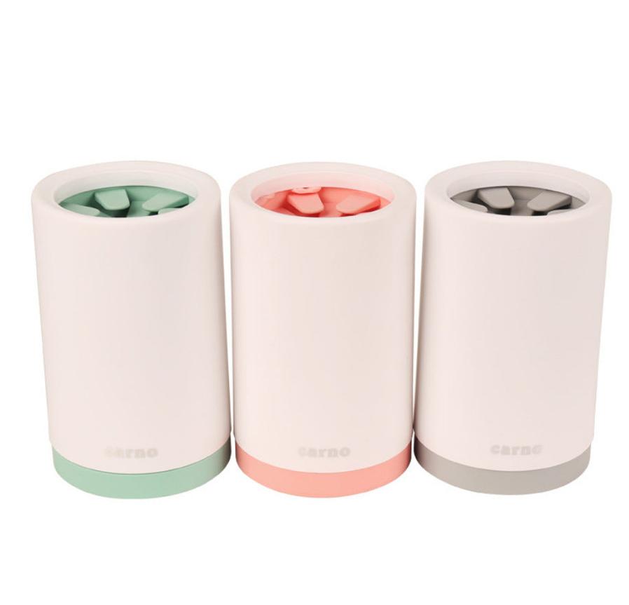 JMT-288330 Pet Foot Washing Cup - Plastic Cleaner for Small and Large Dogs in Green, Pink, and Gray